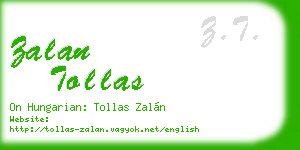zalan tollas business card