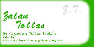 zalan tollas business card